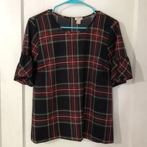 J. Crew plaid top